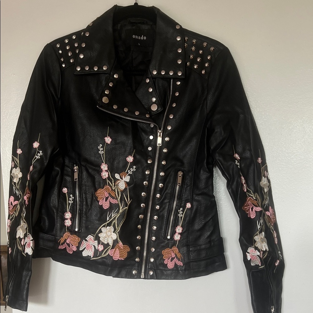 Black Embroidered Women's Jacket